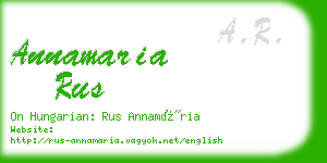 annamaria rus business card